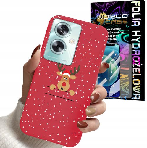 ETUI DO OPPO A79 5G - ŚWIĄTECZNE WZORY RENIFER PLECKI + FOLIA na Arena.pl