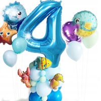 Balony dla 4 latka dekoracja na urodziny cyfra 4