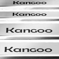 Listwa progowa RENAULT KANGOO MK2 Stal nierdzewna 304 połysk z czarnymi lit