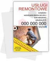 Ulotki A4 reklamowe firmowe 100 sztuk różne wzory USŁUGI REMONTOWE