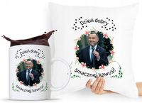 Zestaw Poduszka + Kubek Prezent Andrzej Duda Pis Z Nadrukiem Ze Zdjęciem