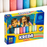 kreda kolorowa 24 szt niskopyląca astra