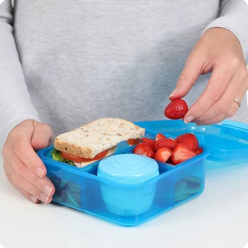 LUNCH BOX ŚNIADANIÓWKA SISTEMA POJEMNIK BOX BENTO 1250ml Z PRZEGRÓDKAMI SOS na Arena.pl