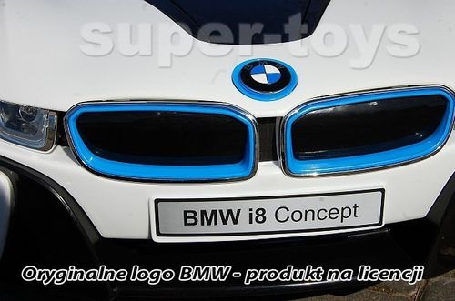 Samochód akum. BMW i8 białe + pilot na Arena.pl
