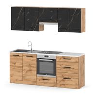 Kuchnia Modułowa Z Blatem Pojemnik Mała 2.0m Wotan San Sebastian Dąb Wotan