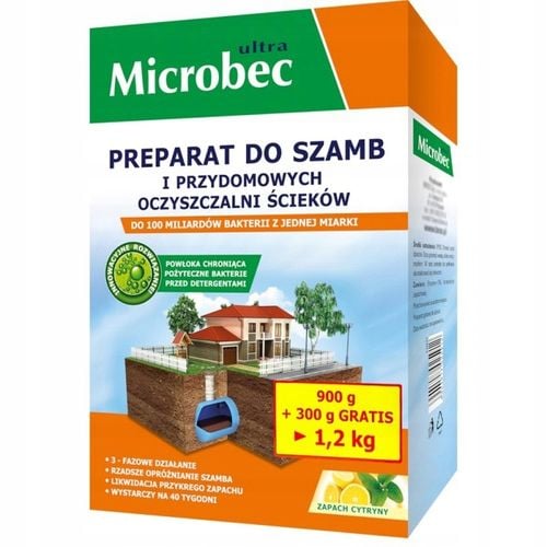 MICROBEC ULTRA DO SZAMB ZAPACH CYTRYNY 1,2 kg na Arena.pl