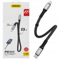 kabel dudao l10p lightning - usb-c pd 20w 0,23m - czarny