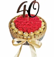 Tort z Czekoladek Na Każde Urodziny Prezent na 18-99 Urodziny Flowerbox