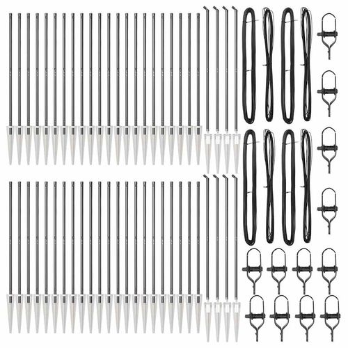 Słupek ogrodzeniowy. 52 pcs Srebrny 3.2 x 3.2 x 140 cm Stal na Arena.pl