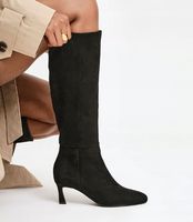 Czarny - Linzi Rush Pointed Toe High Leg Stiletto KOZAKI R40