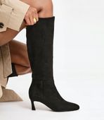 Czarny - Linzi Rush Pointed Toe High Leg Stiletto KOZAKI R40