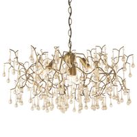 Lampa glamour wisząca L&-181675 Light& glamour sopelki złote