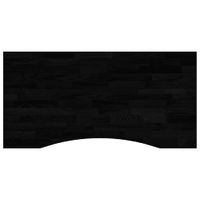 Blat biurka, ciemnobrązowy, 100x50x2,5 cm, lite drewno dębowe