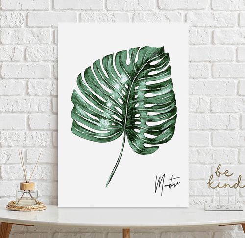 Plakat monstera podpis 21x29,7 cm A4 na Arena.pl