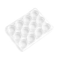 Pojemniki na ozdoby, rzęsy, brokat - 12 szt. kaseta