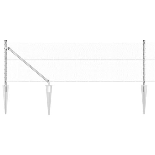 Ogrodzenie z słupkami Srebrny 0.6 x 10 m Stal pokryta PCV na Arena.pl