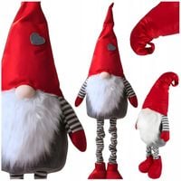 Duży Skrzat Krasnal Świąteczny Teleskopowy Gnom Wysoki 105cm Regulowany XXL
