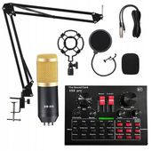 Mikrofon studyjny ze statywem i filtrem USB z mixerem Bluetooth V8X PRO