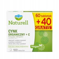 Naturell Cynk Organiczny + C odporność 60+40 tabl