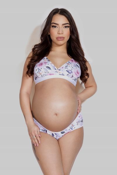 Mitex Mama Majtki Ciążowe Bawełniane Kwiatowy M zdjęcie 4