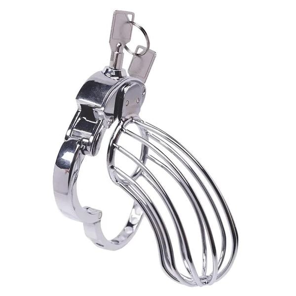 Stainless Steel Penis Cage 2 With Advanced Locking Mechanism zdjęcie 6