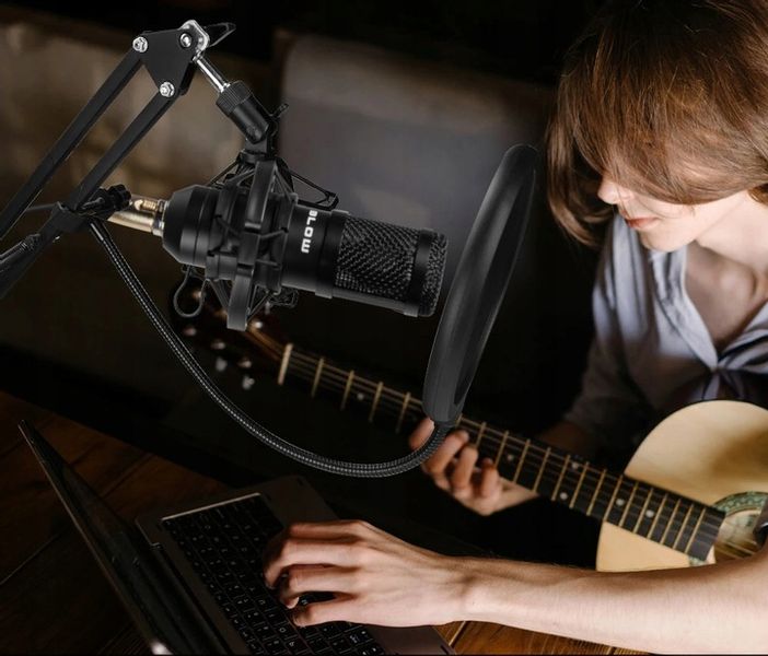 MIKROFON STUDYJNY USB JACK POJEMNOŚCIOWY GAMINGOWY STATYW FILTR DUZY ZESTAW zdjęcie 6