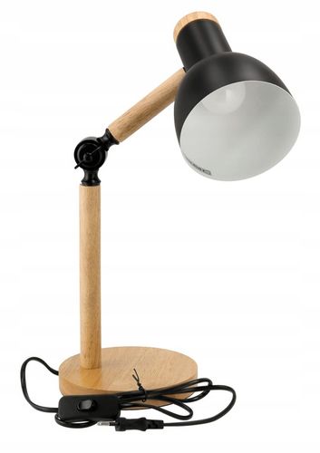 Lampka Na Biurko Do Czytania Drewniana E27 Stojąca + Podwójna na Arena.pl