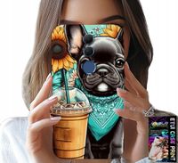 ETUI DO HUAWEI MATE 20 LITE - BULDOG COFFI LOVE, SŁONECZNIKI, PSI CASE