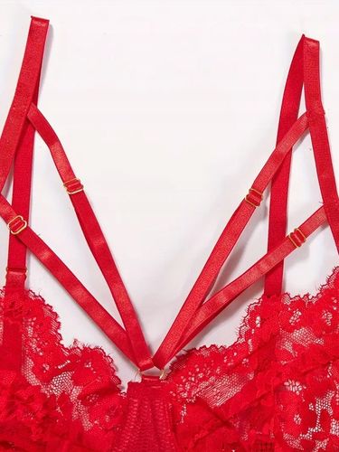 Strój Erotyczny biustonosz PUSHUP pas do pończoch SEKSI Strój Seksowny na Arena.pl