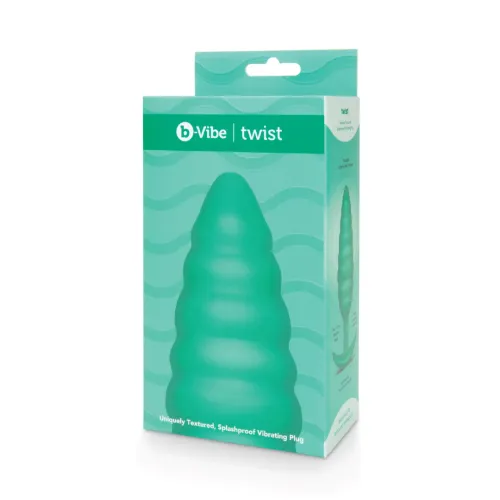 b-vibe texture plug twist green - anatomiczny wibrujący model silikonowy na Arena.pl