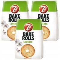 Bake Rolls Chrupiące pieczywo o smaku czosnku 150 g x 3 sztuk