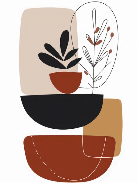 Plakat 60x80cm Botaniczna Abstrakcja zdjęcie 1