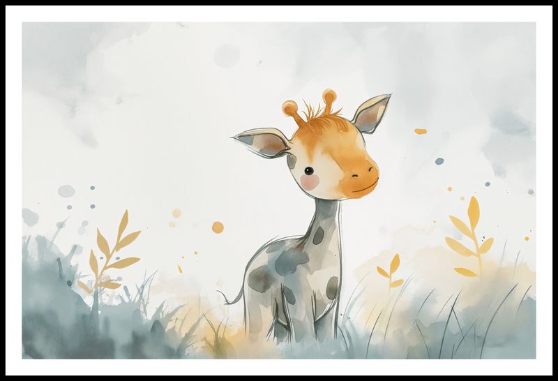 Plakat 91,5x60cm Mała Żyrafka zdjęcie 3