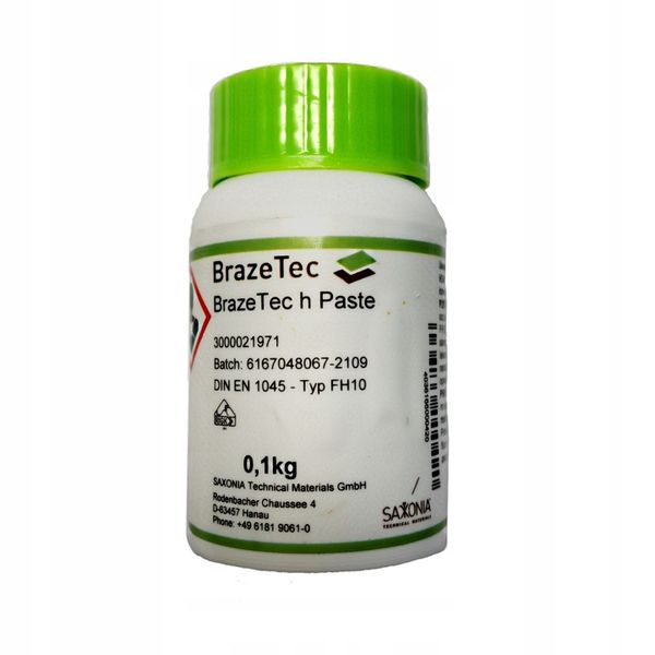 Pasta do lutowania twardego rur z miedzi BrazeTec zdjęcie 1