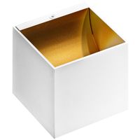 Kinkiet ścienny salonowy Mars AZ1090 kostka biały złoty