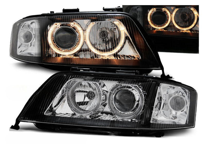 Lampy Reflektory AUDI A6 C5 1997 - 2001 DEPO Soczewki ŻARÓWKI H7 Gratis zdjęcie 3