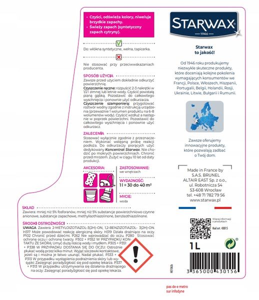 SZAMPON ODŚWIEŻAJĄCY 1L STARWAX zdjęcie 3