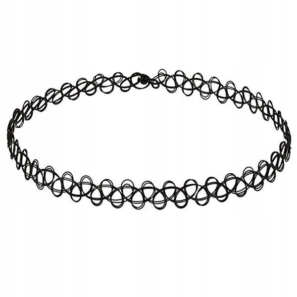 CHOKER KLASYCZNY Czarny NASZYJNIK Gothic CH12 zdjęcie 4