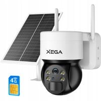 KAMERA SOLARNA ZEWNĘTRZNA OBROTOWA NA KARTĘ SIM GSM 3G 4G LTE SIM 2K 3MPx