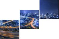 70 90CM OBRAZ 3 ELEM BANGKOK ŚCIENNY DRUK PŁÓTNO