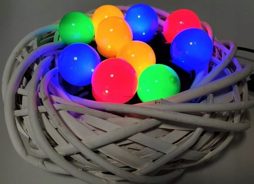 LAMPKI CHOINKOWE KULE DUŻE 10 led lampiony bombki z łączeniem kolorowe 5 cm na Arena.pl