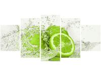 70CM 150CM OBRAZ 5 ELEM LIMONKA WODZIE ŚCIENNY