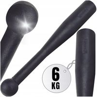 Maczuga żeliwna do ćwiczeń clubbell do ćwiczeń pałka obciążenie KAWMET 6 kg