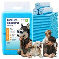 PODKŁADY HIGIENICZNE chłonne MATY DLA PSA KOTA nauka sikania 60x60 100 szt