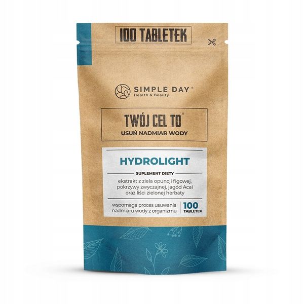 HYDROLIGHT USUWANIE WODY ODCHUDZANIE METABOLIZM NA OBRZĘKI CELLULIT 100 TAB zdjęcie 11