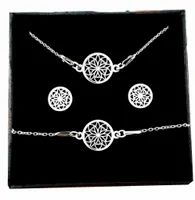 KOMPLET BIŻUTERII SREBRNEJ 925 CELEBRYTKA AŻUR DOWOLNY GRAWER GRATIS SREBRO