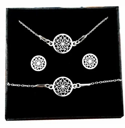 KOMPLET BIŻUTERII SREBRNEJ 925 CELEBRYTKA AŻUR DOWOLNY GRAWER GRATIS SREBRO zdjęcie 1