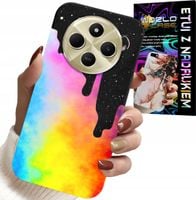 ETUI DO XIAOMI REDMI 14C 4G - TĘCZOWE KOLOROWE WZORY, FARBA + FOLIA