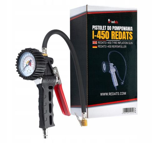PISTOLET DO POMPOWANIA KÓŁ Z MANOMETREM WĘŻYK REDATS I-450 na Arena.pl