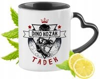 Kubek Czarny Z Uszkiem W Kształcie Serca Dla Tadka Idealny Na Prezent